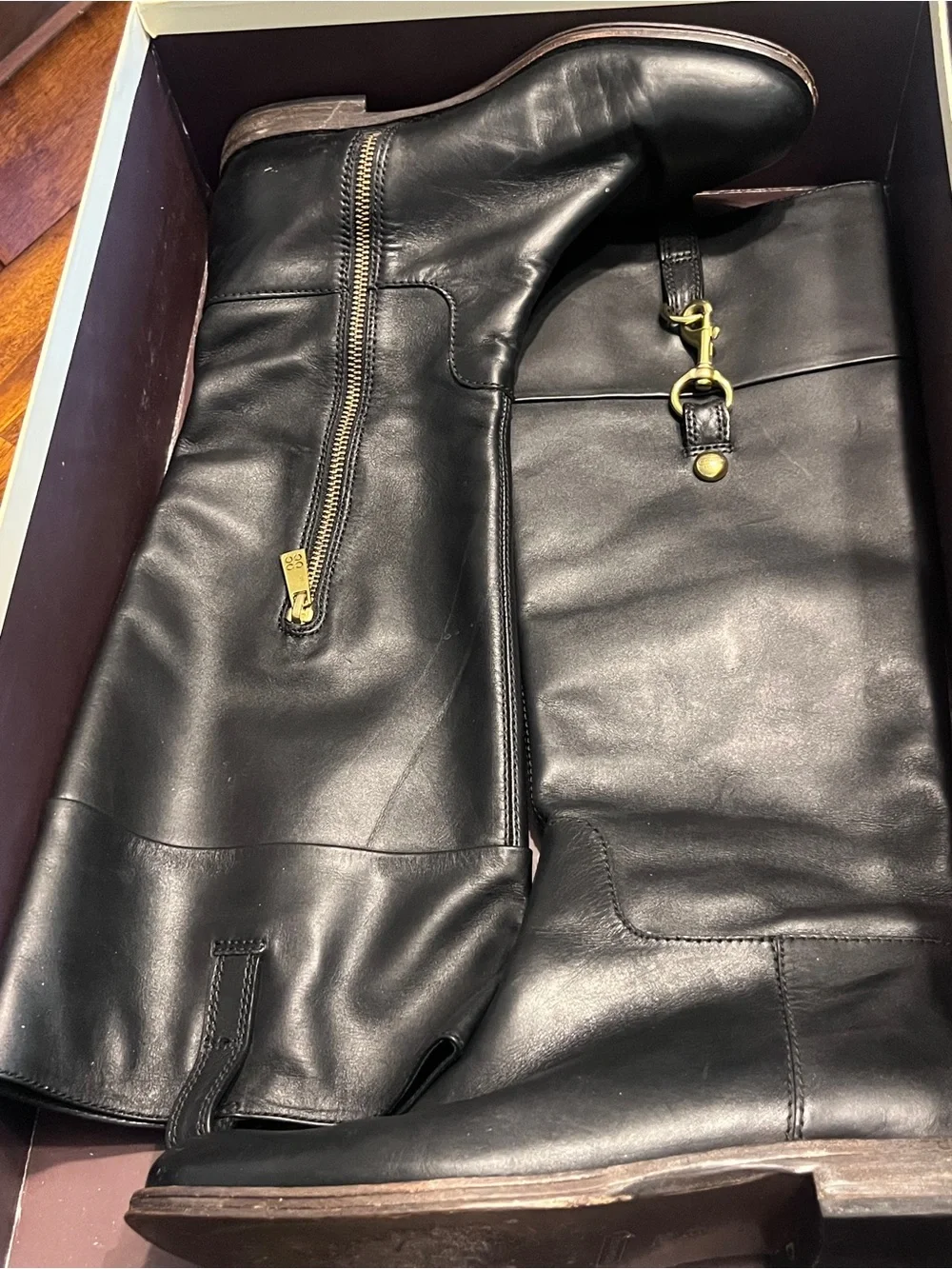 Coach Martta Tall Black soft leather Riding Boots 7.5b